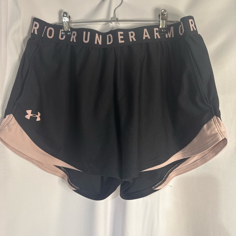 Under Armour Women's Athletic Shorts in Black and Pink